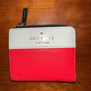 Kate Spade Two-Tone Coral and White Wallet
